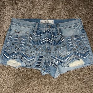 Hollister Studded Denim Shorts